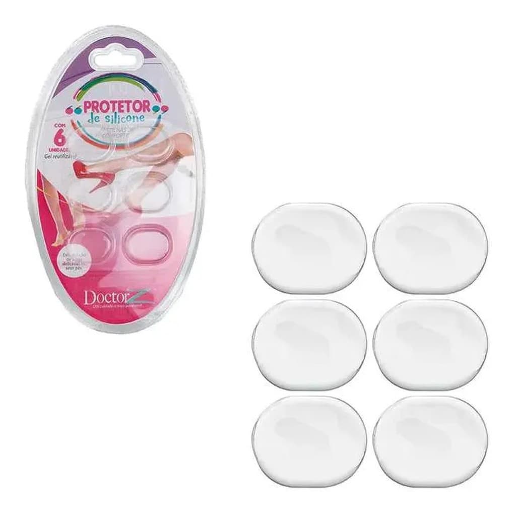 Protetor De Silicone Para Sapato 6 Pastilhas