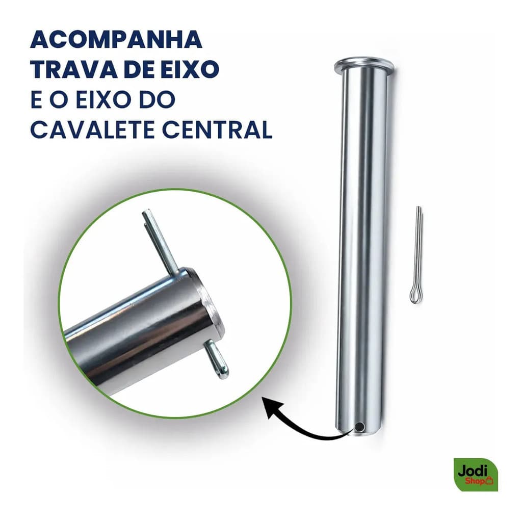 Eixo para Cavalete Central Titan 150 160 com Trava de Fixação