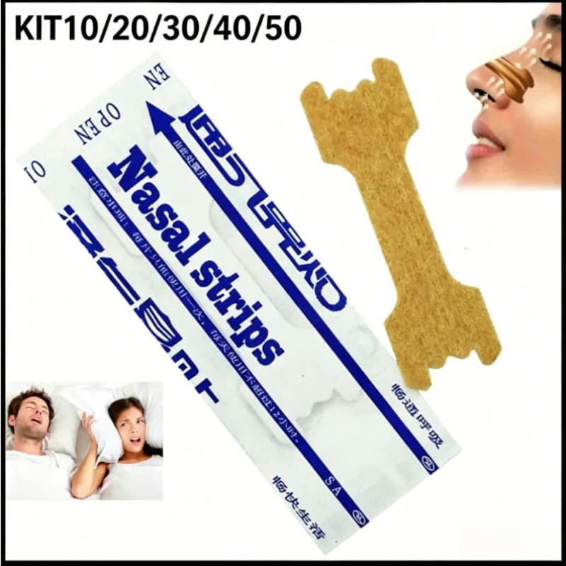 Kit 10/20/30/40/50 Tira Nasal Anti Ronco Dilatador Respiratório