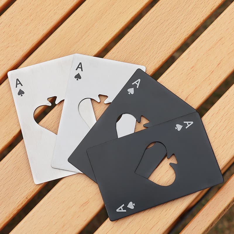 Espadas um tipo cartão saca-rolhas criativo jogando cartas de aço inoxidável casa comida bebida ao ar livre saca-rolhas