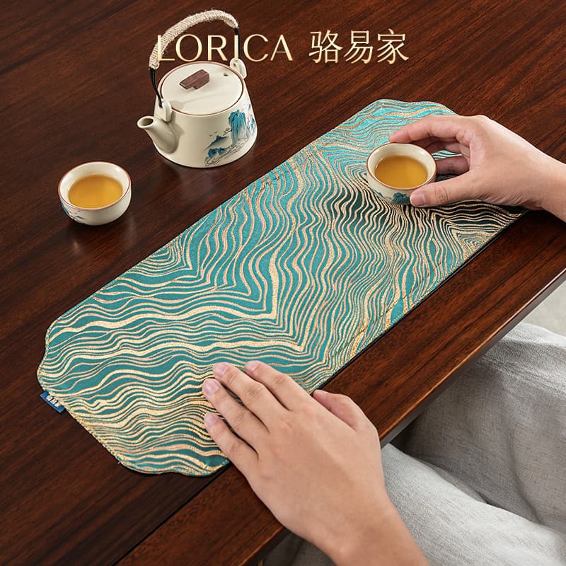 Luoyijia tapete de chá leve luxo Premium tapete de chá coaster novo chinês Zen Placemat isolamento térmico tapete de mes
