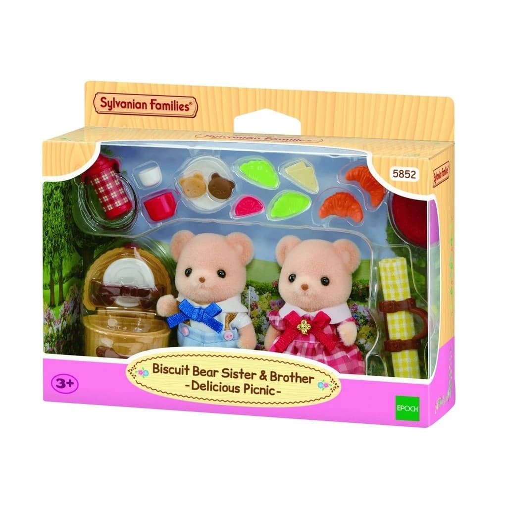 Sylvanian Families - Irmã &amp; Irmão Urso Biscoito - Um Piquenique Delicioso