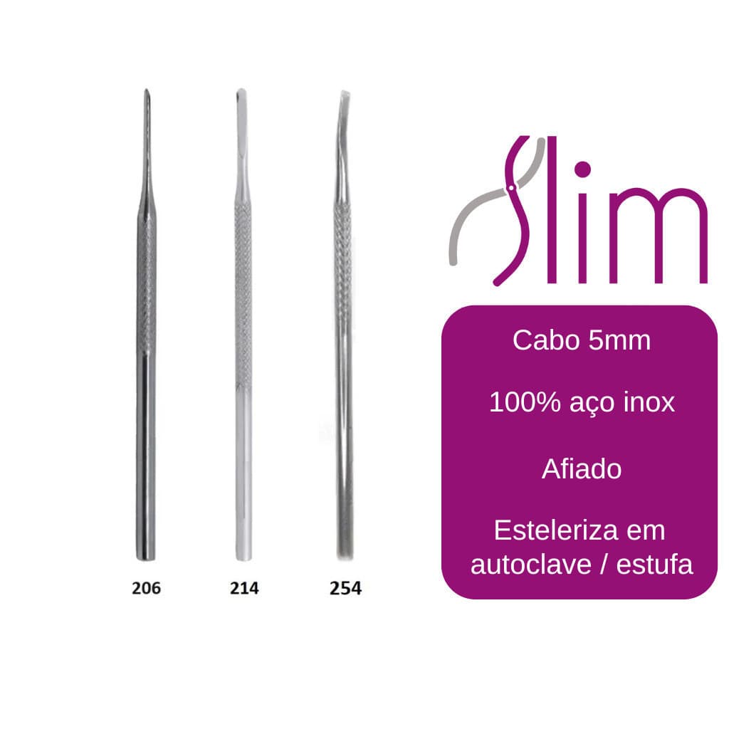 Kit Podologia Profissional - N206, N214 e Formão N254 - 3 Peças