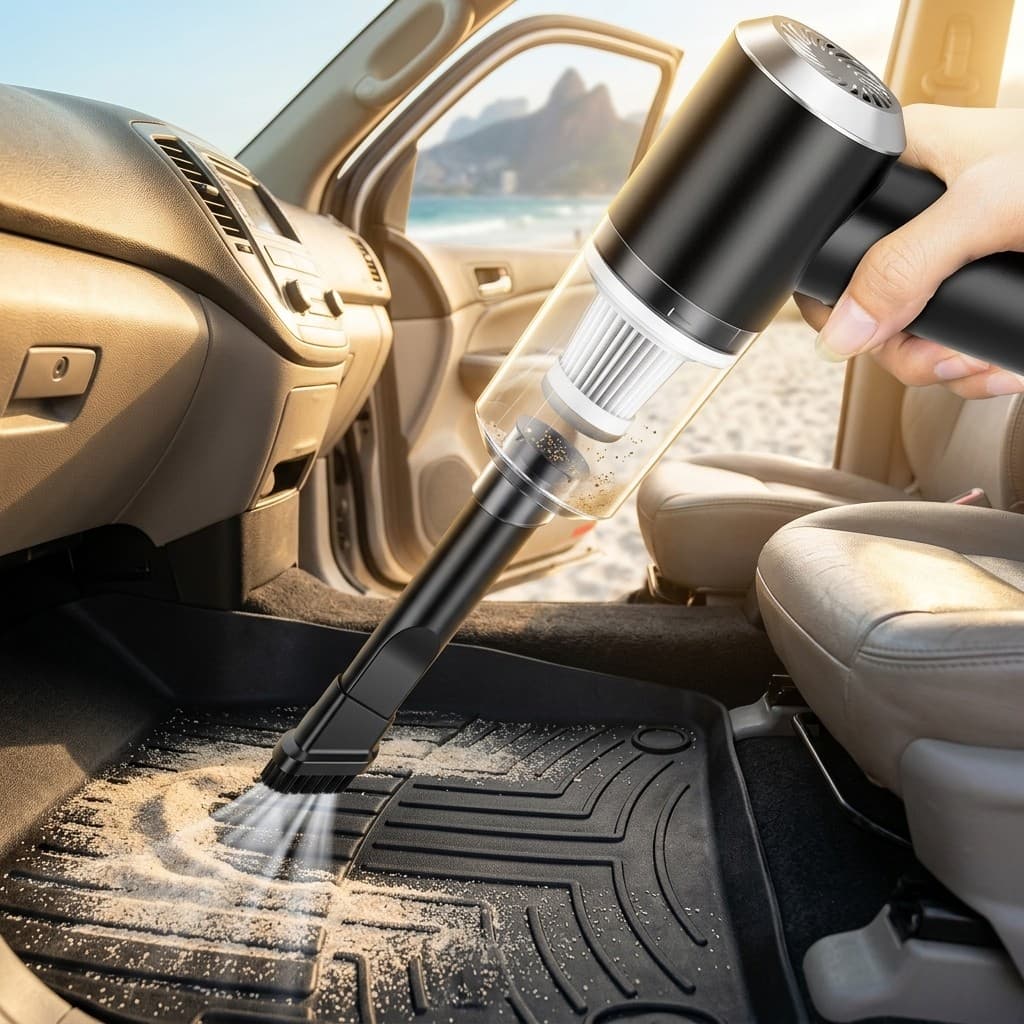 Mini Aspirador De Po Portatil Sem Fio Automotivo Recarregavel USB