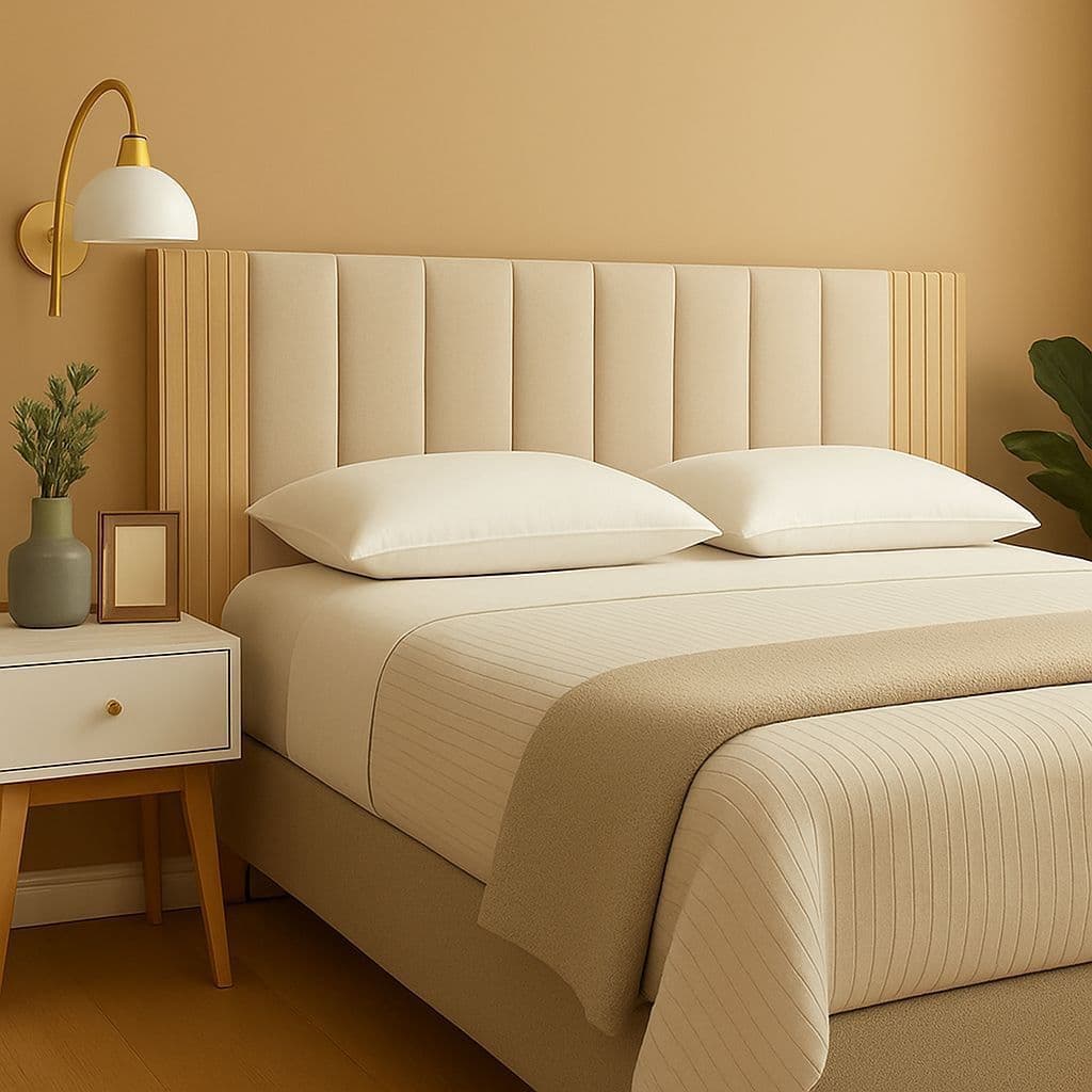 Kit Até 12 Peças Cabeceira Modular + Painel Ripado MDF Para Cama Solteiro Casal Queen King