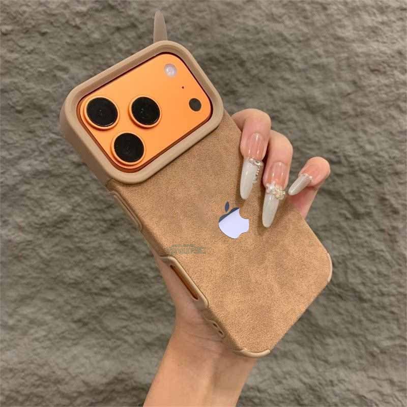 Capa De Silicone Luxuosa De Couro De Cervo Para iPhone 17 16 15 14 13 12 11 Pro Max Proteção Macia À Prova De Choque