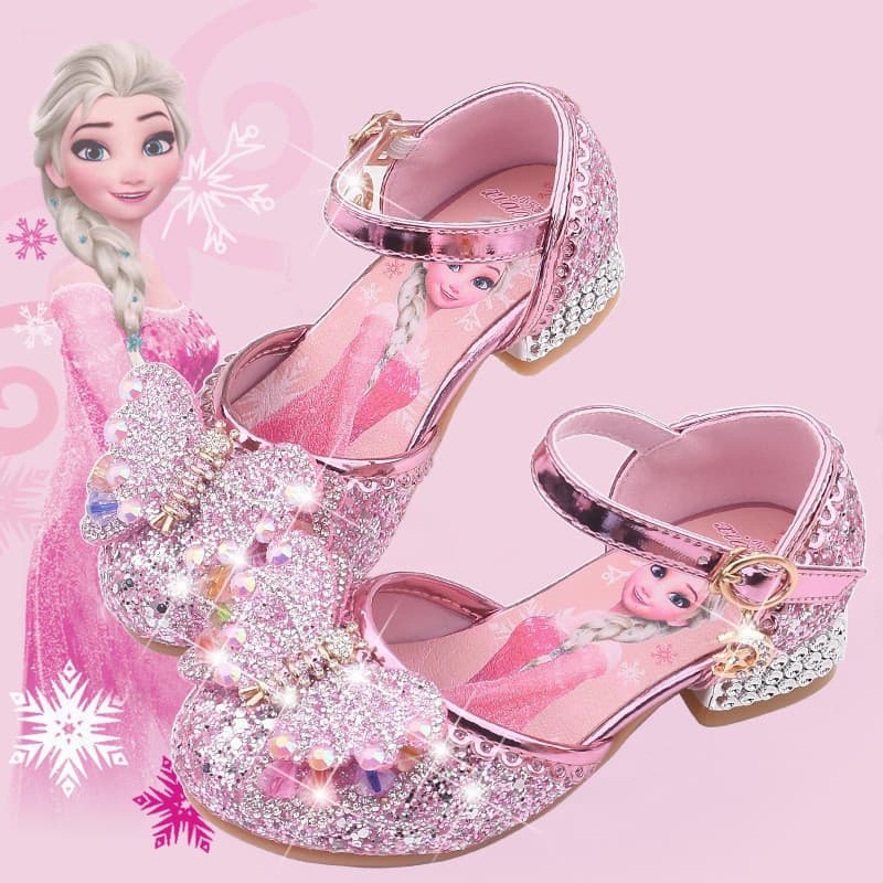Sandálias Infantis Meninas Princesa Sapatos Linda Sola Macia Superior Diamante