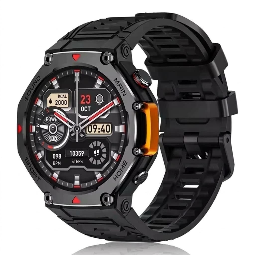 Relógio Smartwatch M-Rex 4 Microwear Tático Militar 5ATM NFC Amoled Inteligência Artificial GPS
