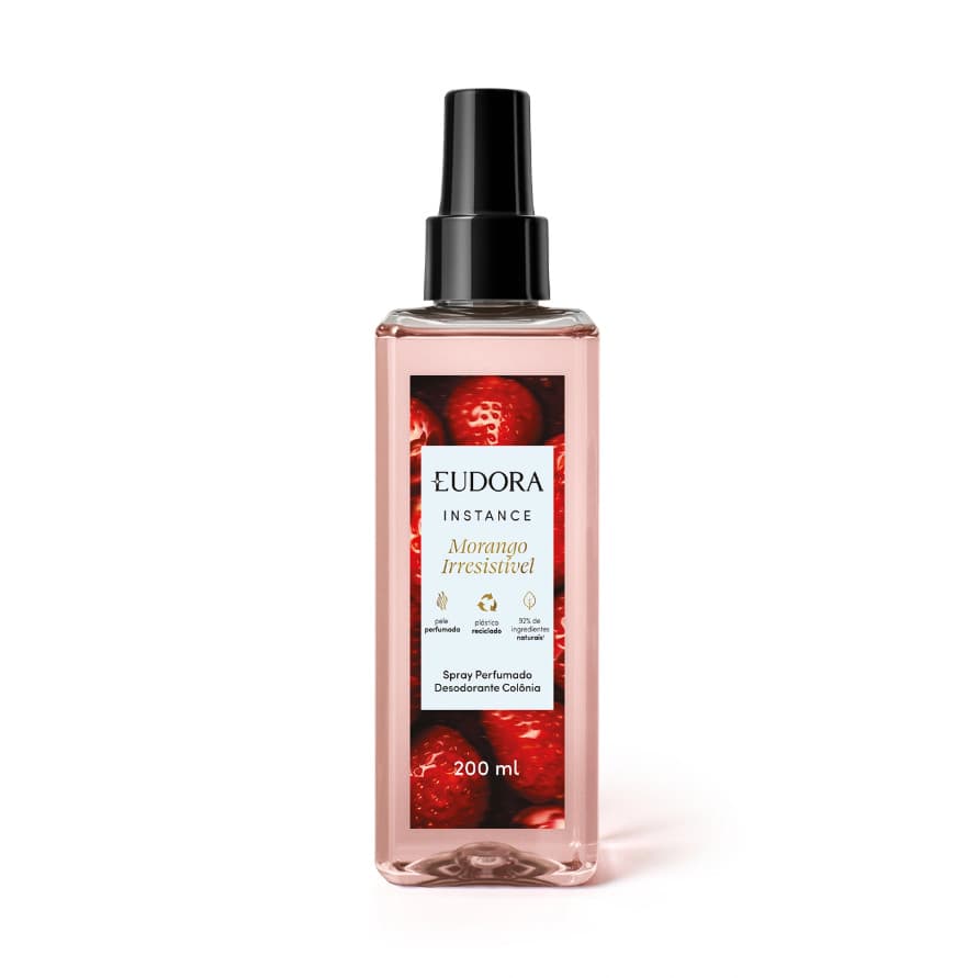 Body Splash Desodorante Colônia Instance Morango Irresistível 200Ml
