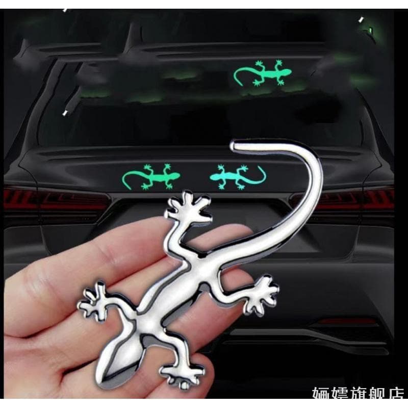Adesivo de carro Gecko de plástico 3d tridimensional não luminoso etiqueta traseira influenciador produtos de segurança