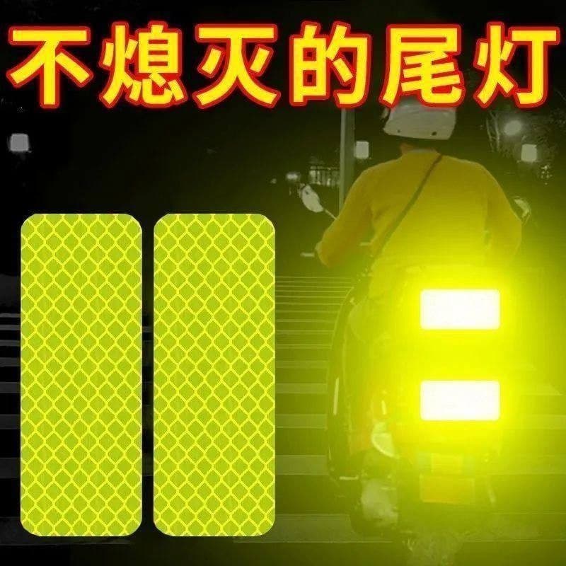 Adesivos reflexivos de carro aviso luminoso multifuncional motocicleta criativo adesivos decorativos bloco arranhões ade