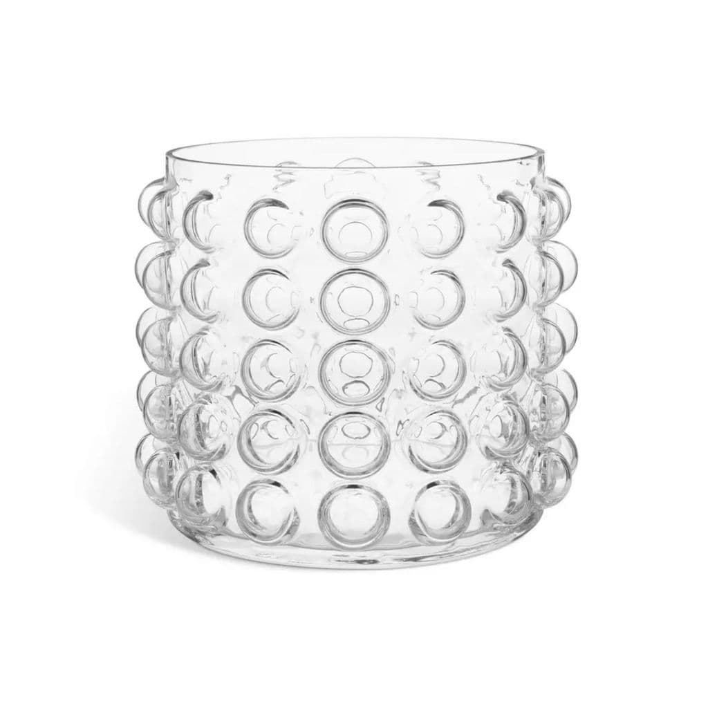 Vaso Decorativo de Vidro Bolinha Transparente 20x17cm