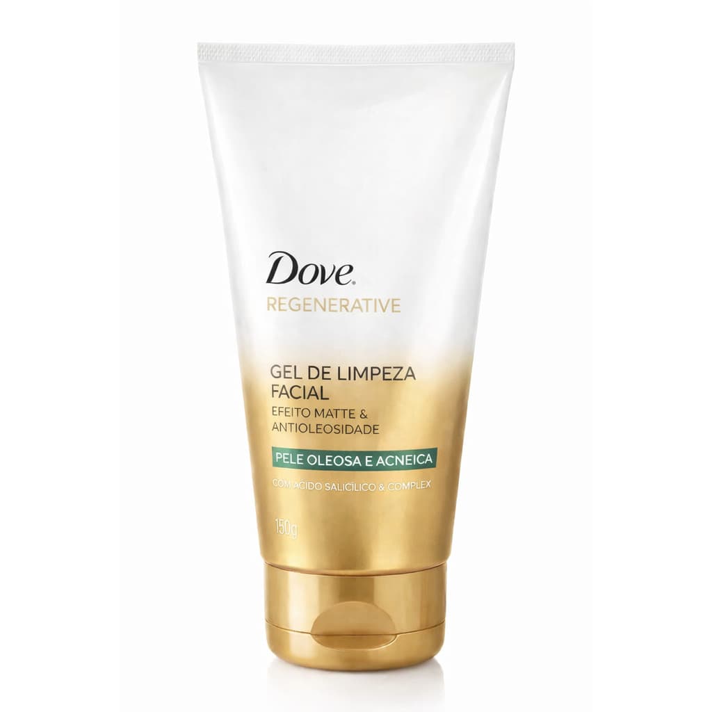 Dove Gel de Limpeza Facial Matte 150ml Controle Oleosidade Limpeza Profunda Brilho Toque Seco Macio