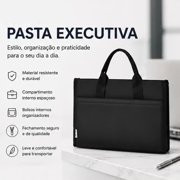 JAMI JAMI Pasta Executiva em Nylon Impermeável Masculina para Viagens de Negócios de Transporte Simple X181