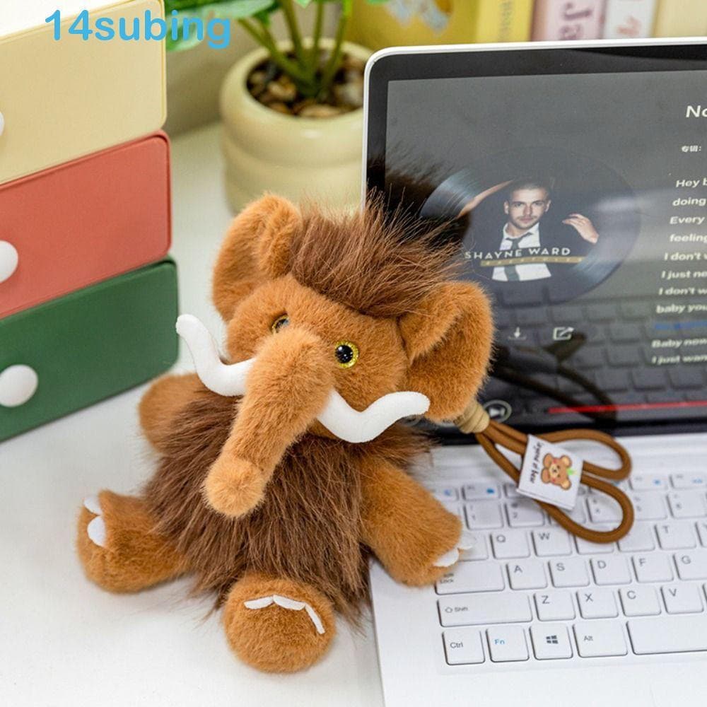SUBING Brinquedo De Pelúcia De Mamute Realista , Simulação De Elefante PP Algodão Brinquedos , Macio