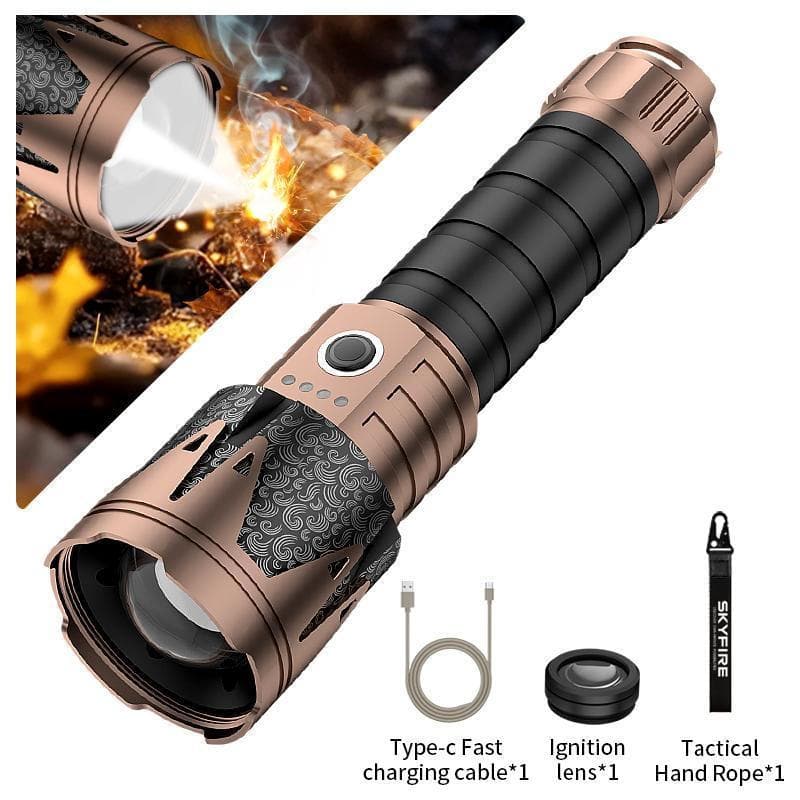 Lanterna SKYFIRE 2000J Lucky Totem com Luz Brilhante e Ignição Segura para Uso Externo