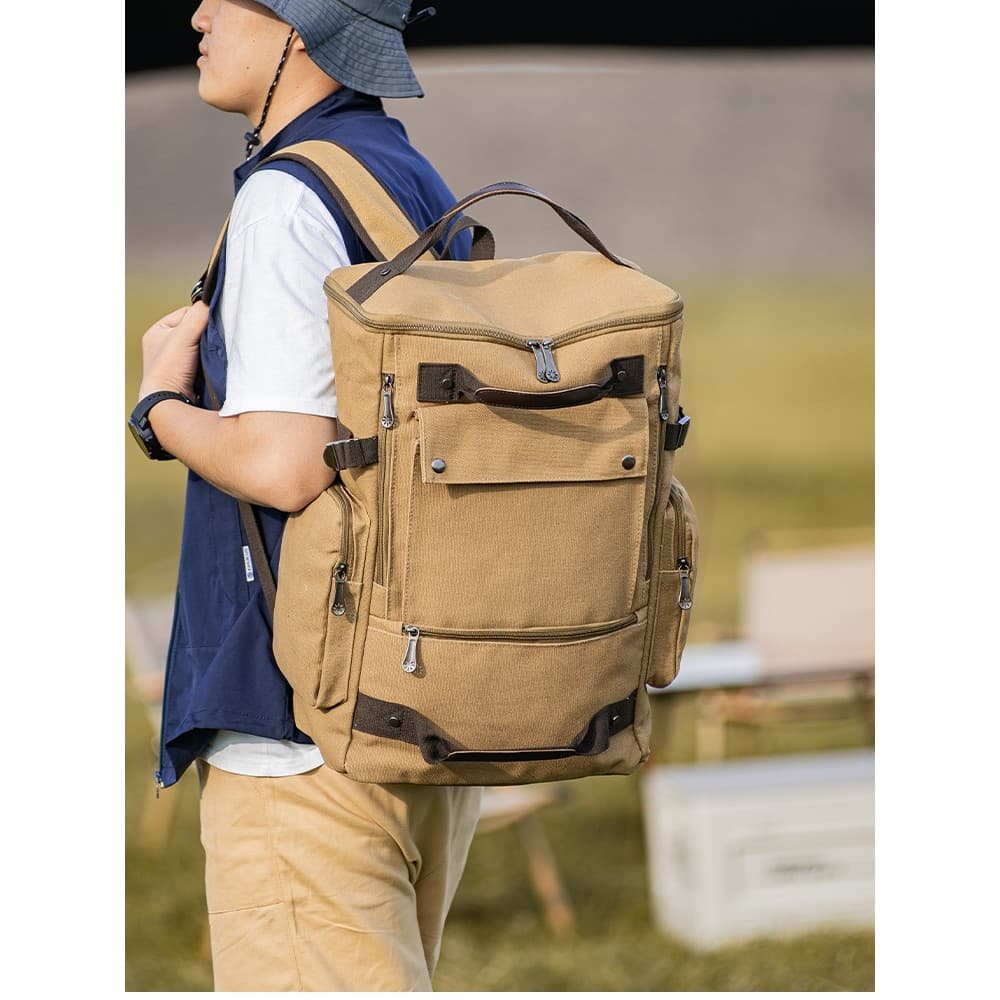 Nova moda na moda mochila masculina Casual lona saco de viagem mochila balde saco do ensino médio estudante universitári