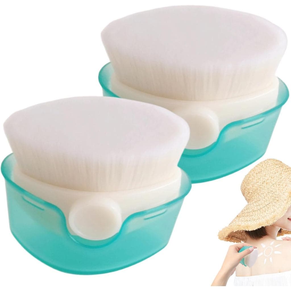 Conjunto de 2 peças de aplicadores de protetor solar infantil, pincel para protetor solar com capa protetora, não absorv