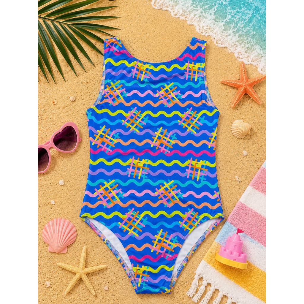 Maiô Infantil Gigi 133 Ondas Azul
