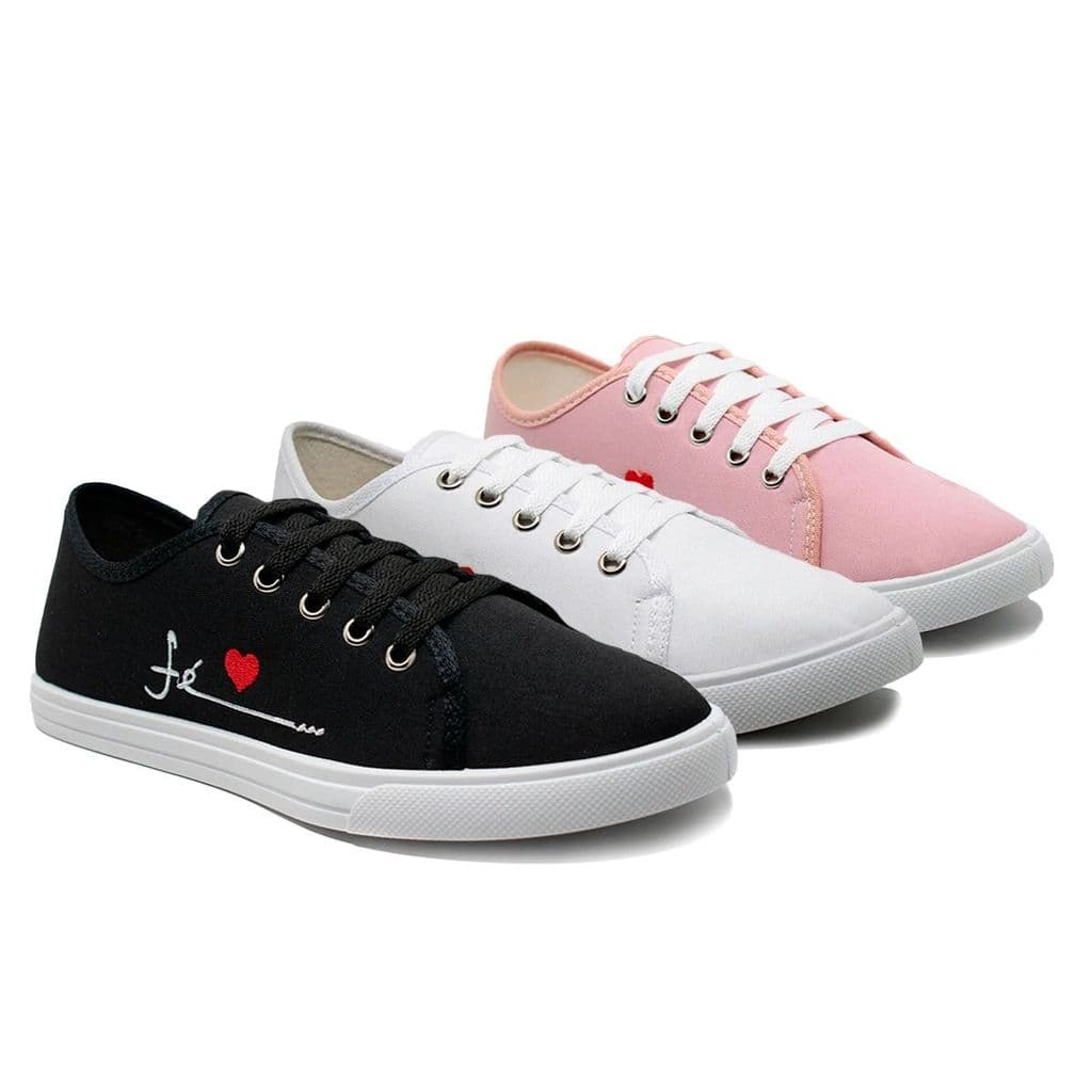 Kit 3 Tênis Feminino FÉ Luna Basics