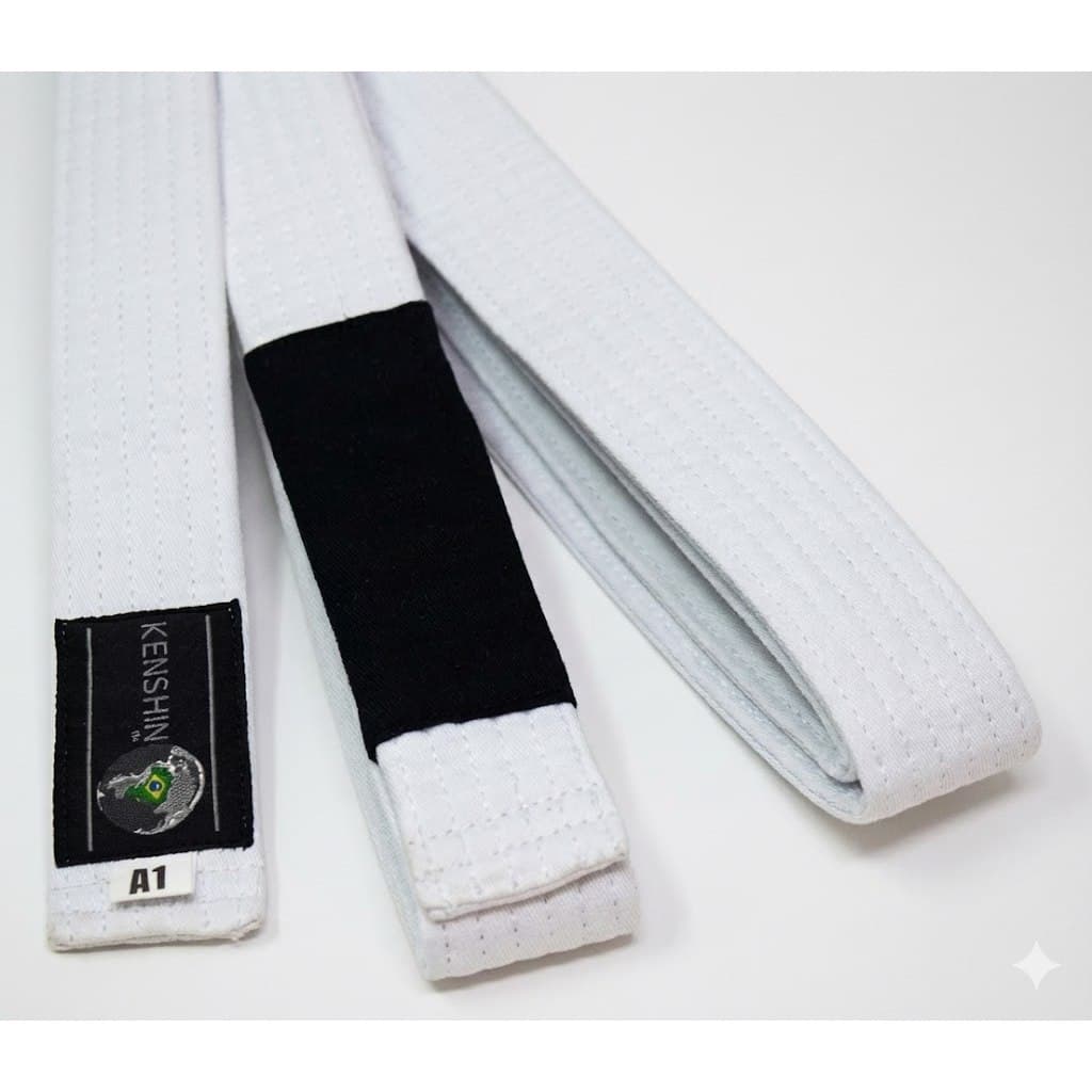 Faixa Jiu-Jitsu Kenshin Premium – Tradicional com Ponta Preta