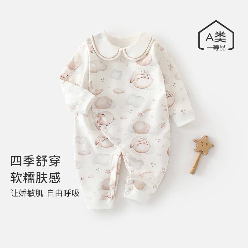 Bebê outono roupas de manga comprida recém-nascido pijamas quentes meninos meninas outono bonito lapela macacão