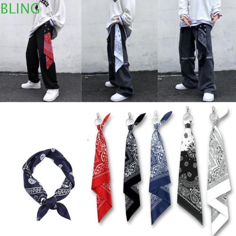 Corrente De Lenço Quadrado BLING , Cintura De Metal Unissex De Rua Coreana Calças Com Jeans