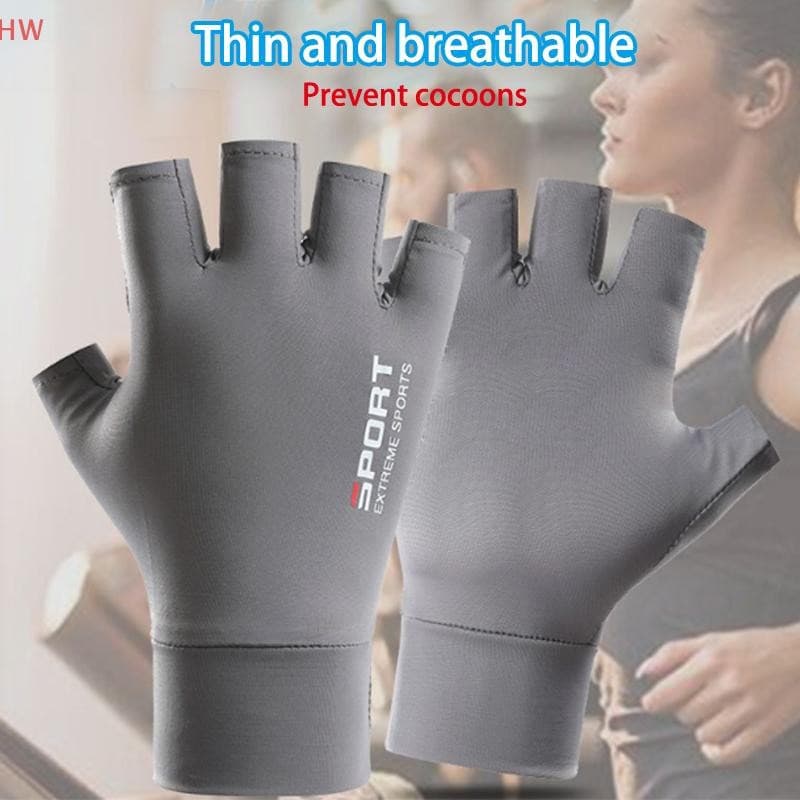 Luvas de pesca com proteção UV para homens e mulheres, antiderrapantes, frescas e respiráveis para primavera e verão, ad