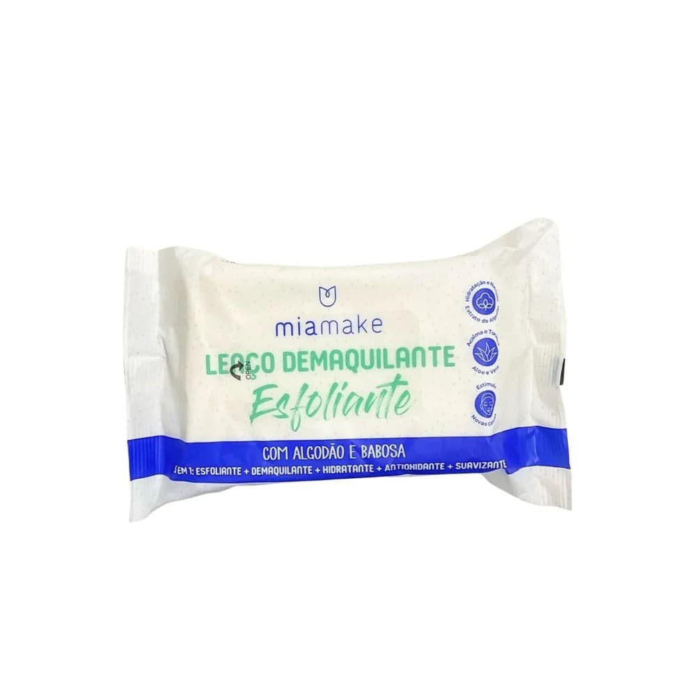 Lenço Demaquilante Esfoliante Algodão e Babosa