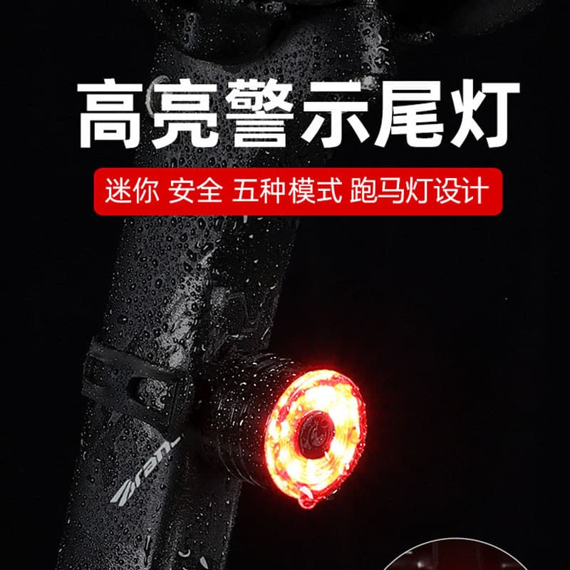 Luz traseira da bicicleta alta vida útil da bateria noite ciclismo luz montanha estrada tipo-c carregamento luz de adver