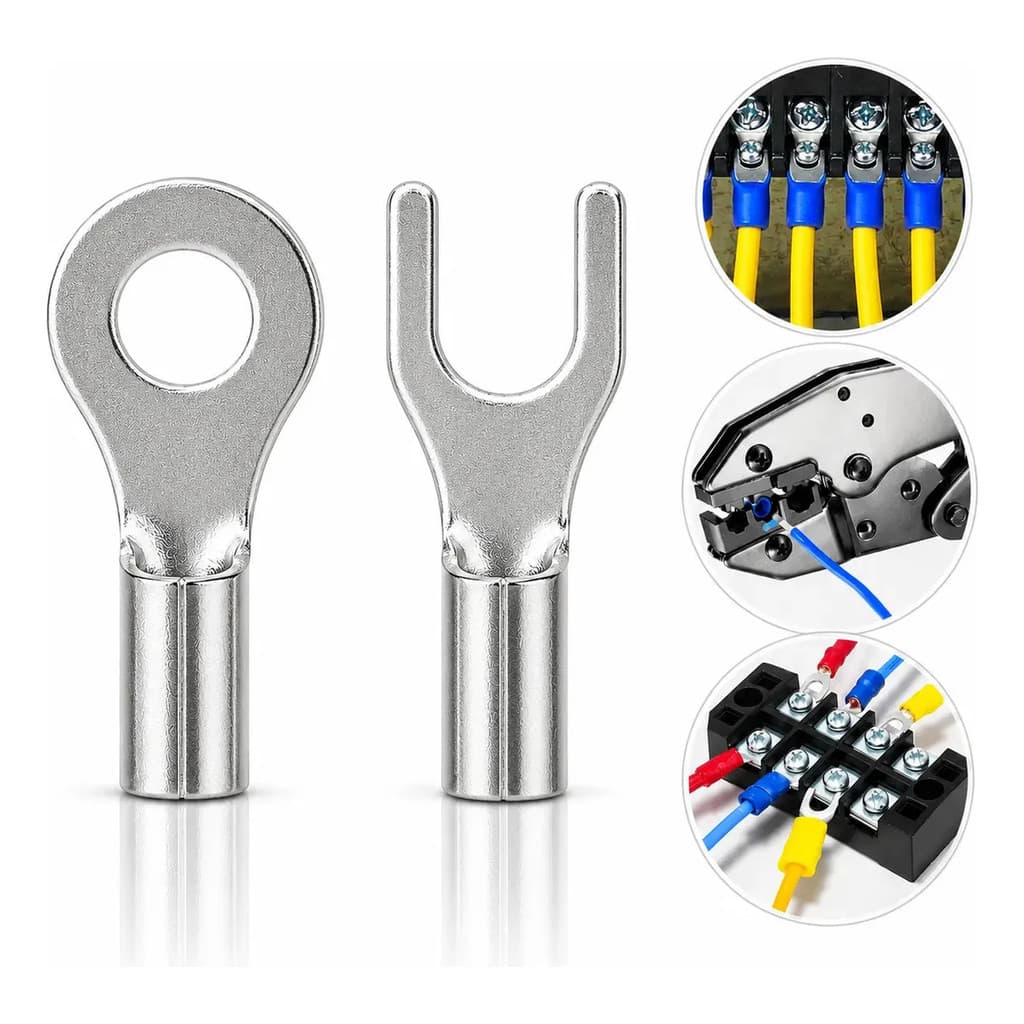 Kit Terminal Elétrico 320 Peças Garfo Olhal Conectores Com Maleta