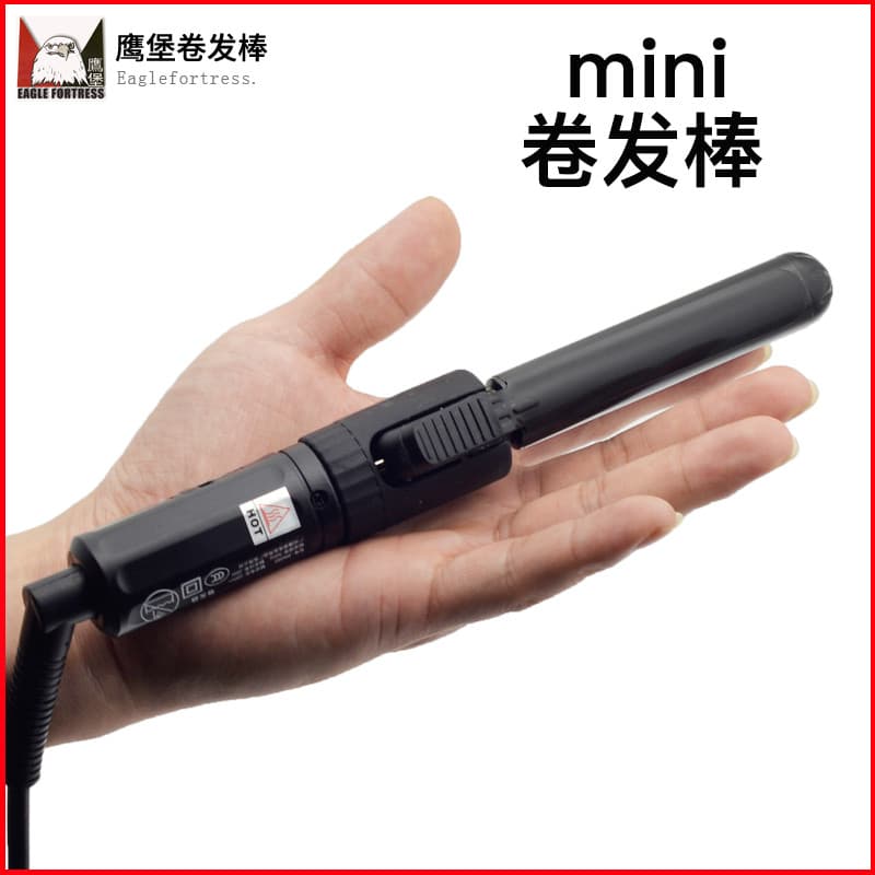 Mini ferro de ondulação portátil pequeno modelo elétrico curling ferro cabelo curto franja rolo de lã de pelúcia não mac
