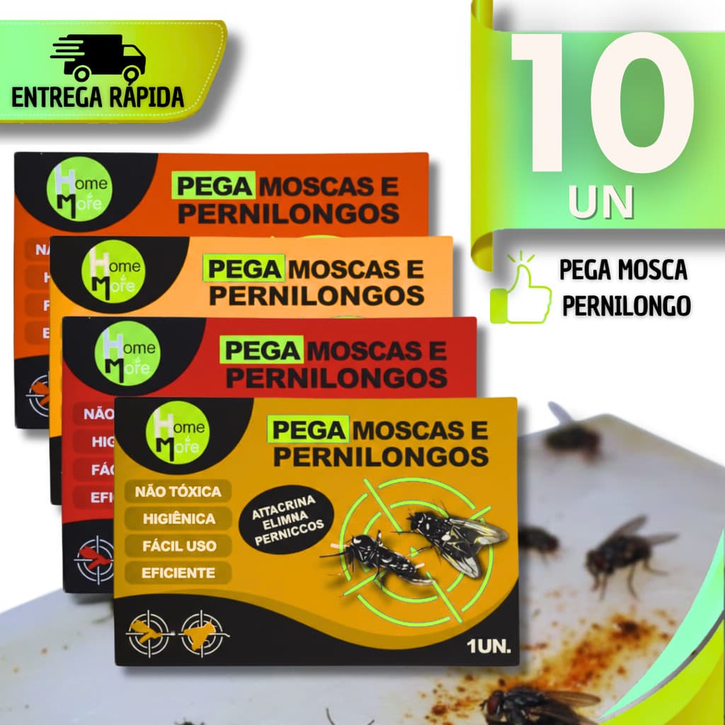 Praticidade Pega Moscas Adesivo Para Insetos e Pernilongos Multiuso Qualidade Premium