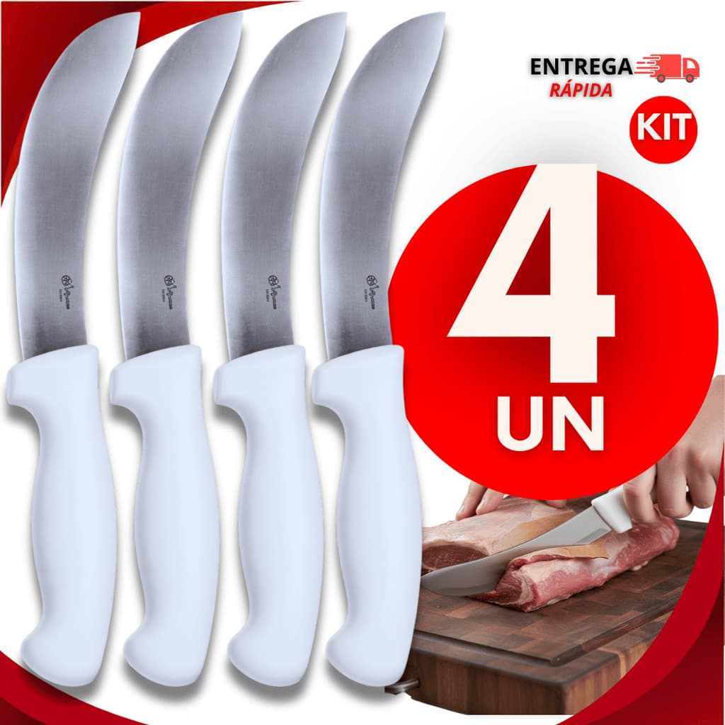 Utensílios Faca 6" Tira Couro Profissional Açougue Frigorífico Corte Carnes Couro Bovino Suíno Praticidades