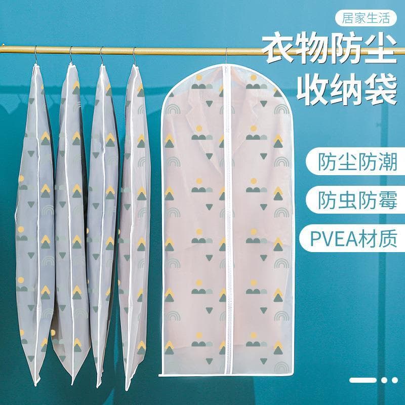 PEVA engrossado roupas Anti-poeira capa doméstica à prova dwaterproof água transparente pendurado saco terno casaco saco