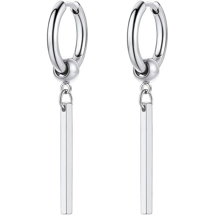 Brincos de Argola Grossos para Homens e Mulheres, Padrão de Caveira/Infinito, Picos/Elo Cubano, 4 Opções de Design, Aço