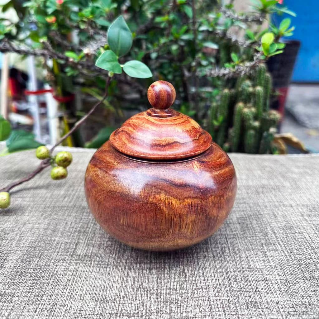 Vietnam Huanghuali madeira inteira chá caddy ornamentos perfumado jacarandá mogno armazenamento caddy artesanato present