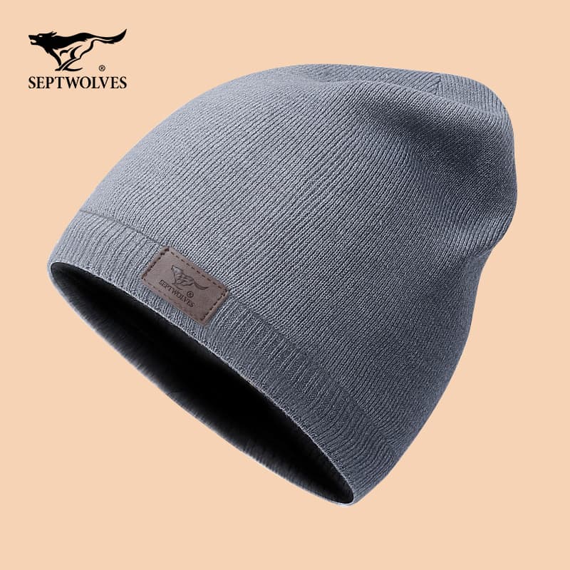 Sete lobo chapéu masculino inverno à prova de frio lã quente malha chapéu feminino moda na moda ao ar livre novo estilo