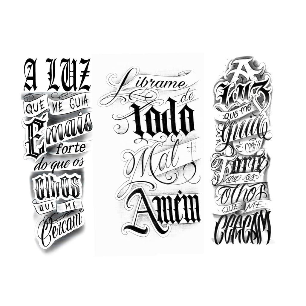 3 Tatuagens Temporaria Tema Frases