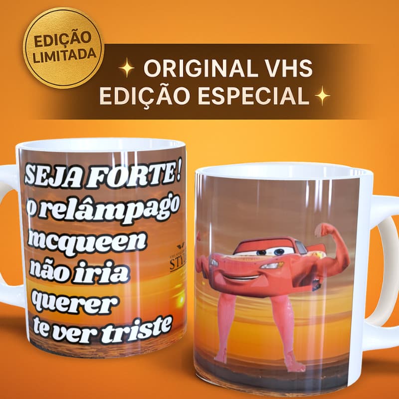 🔥 Caneca Meme relâmpago  mcqueen – “Não Quer te Ver Triste” 😢 | Presente Exclusivo e Divertido vhs