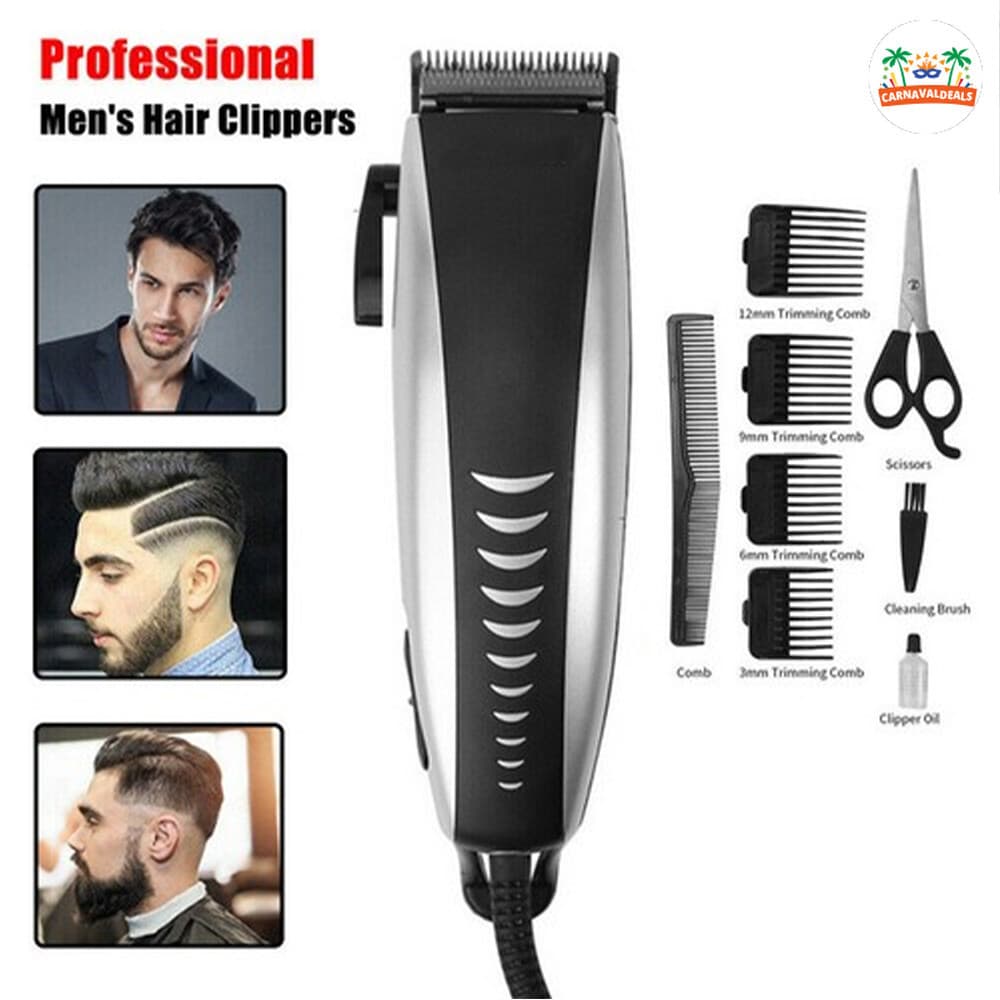 Corte de cabelo barbear aparador profissional barba rosto 9 peças elétrico 110V