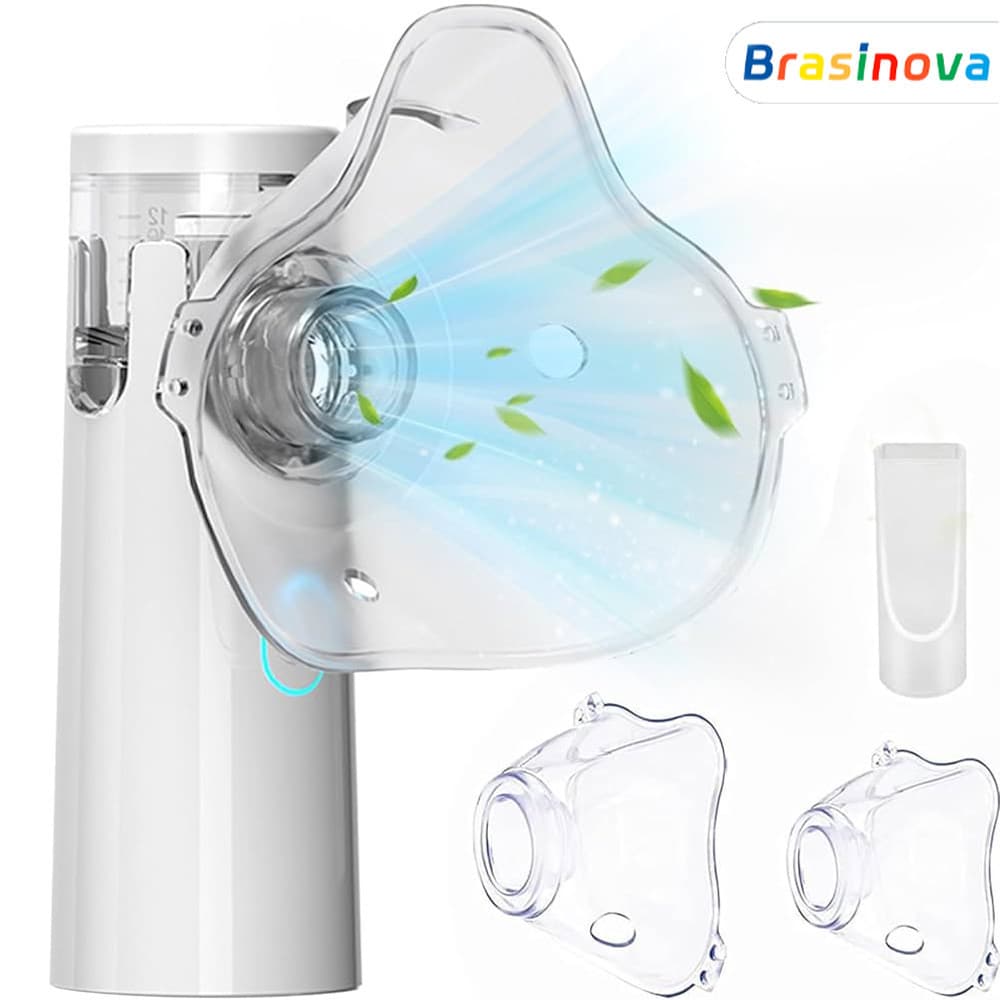 Inalador Portátil para Nebulização, Adulto e Infantil, Funcionamento Silencioso