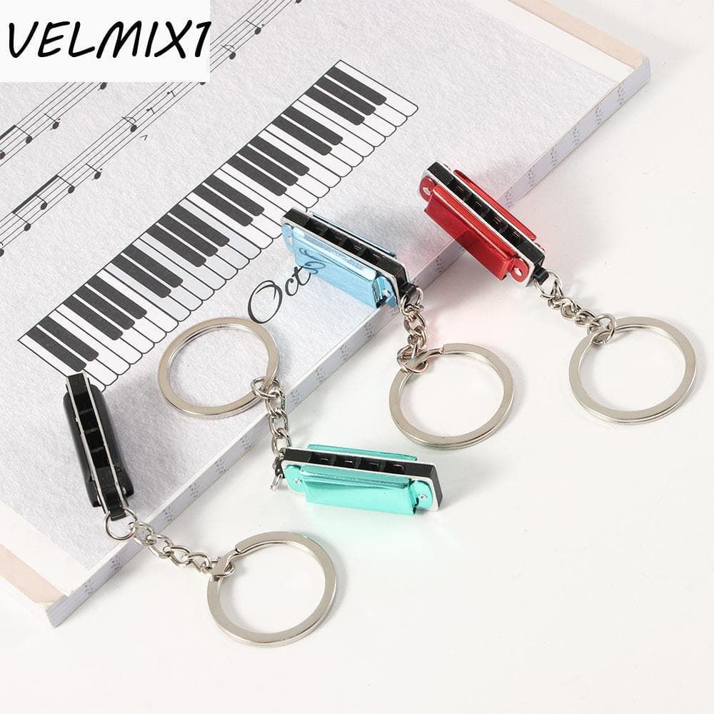 VELMIX1 Chaveiro Harmônico Bolsa Especial Pingente Instrumentos Musicais Em Forma De Presentes Para Crianças Porta Chave