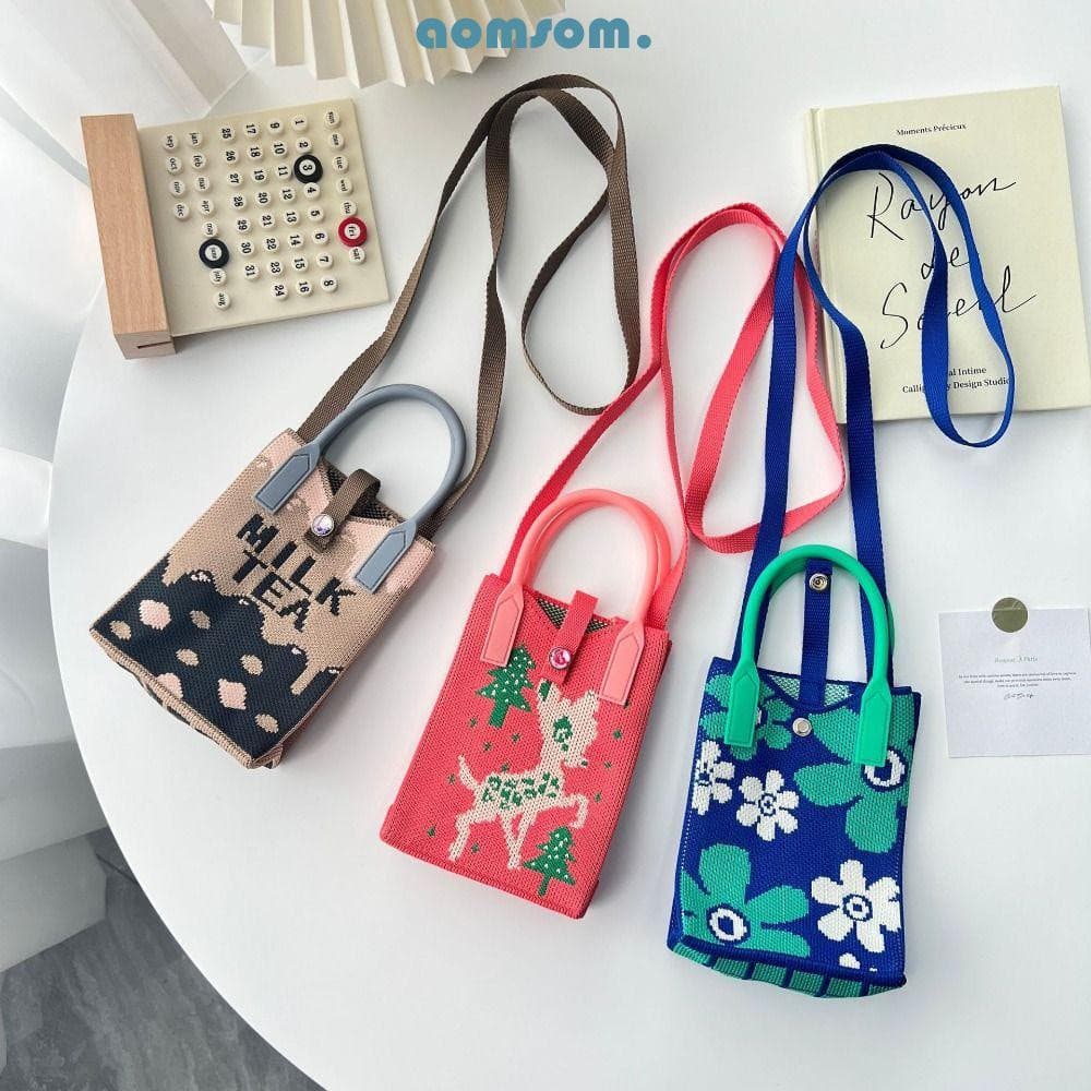 AOMSOM Corrente Ombro Crossbody Bolsa Casual Cor Sacos De Compras De Nó Pulso