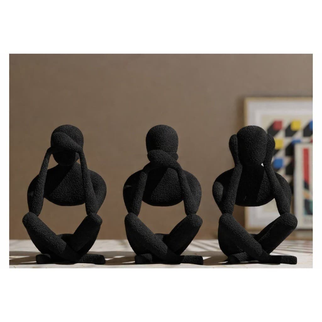 Kit 3 Esculturas Minimalista Modernas (Não Vejo, Não Ouço, Não Falo)