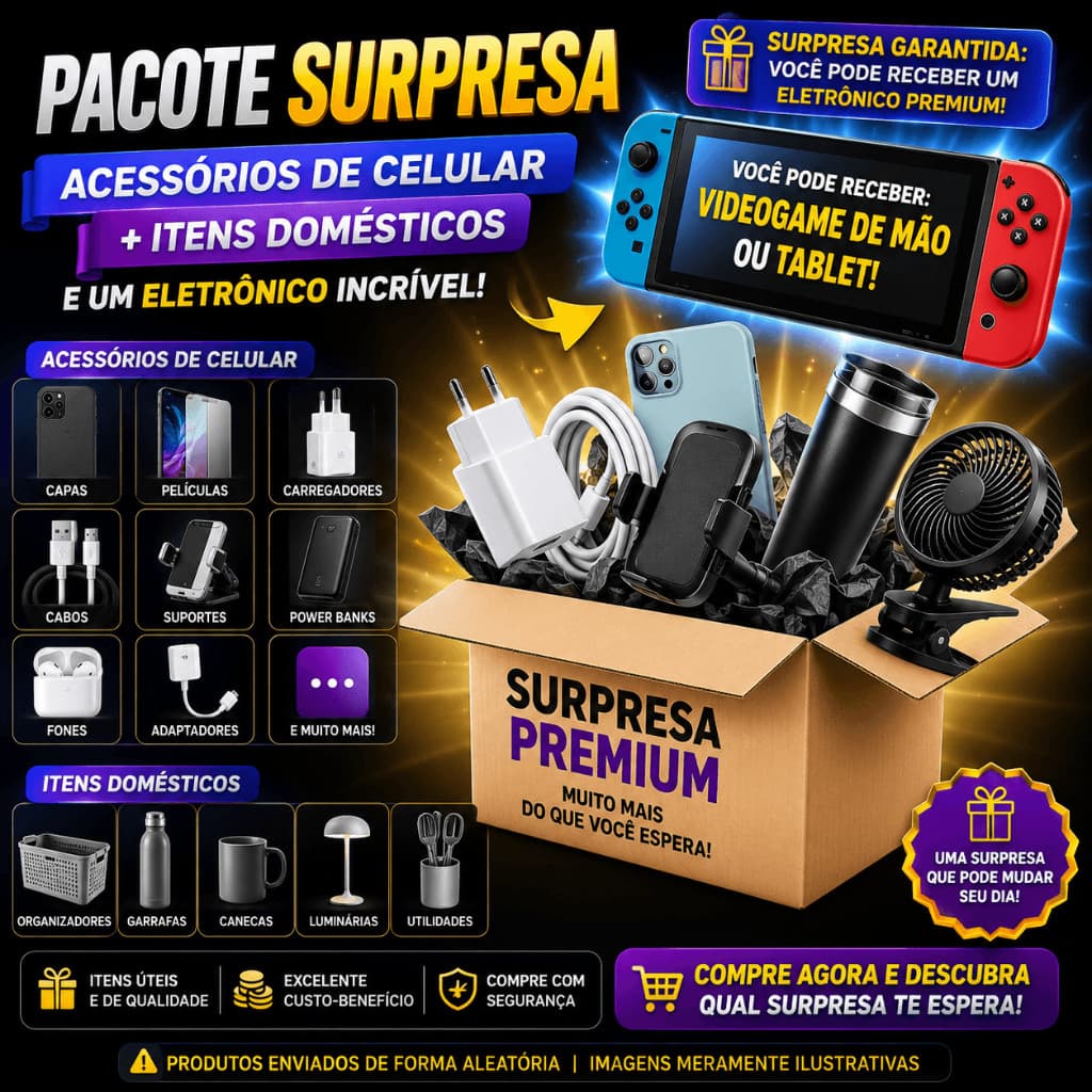 Caixa De Presente Surpresa De Eletrônicos Envio Imediato
