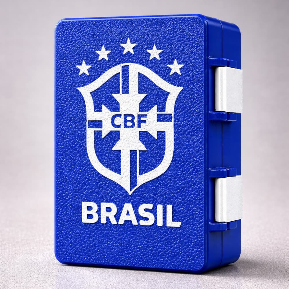 Estojo Porta Figurinhas Copa do Mundo 2026 Seleção Brasileira 2 Decks Estojo Coleção