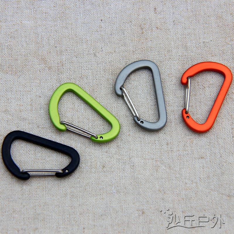 Produtos ao ar livre 4MM fio de aço achatado fivela de suspensão rápida chaveiro fivela de mola mosquetão mesma estrada