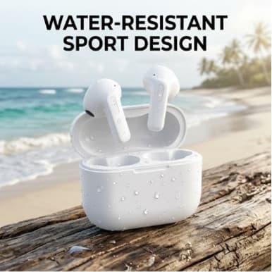 Fones de ouvido intra-auriculares sem fio Bluetooth 5.3 com microfone  MING