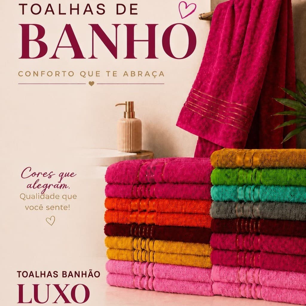 Toalhas de Banho Gigante Premium Grande 140x80 cm (KIT ou Unidade) Fofa e Absorvente Banhão